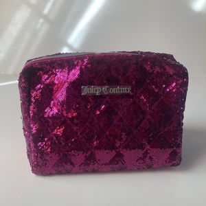 Juicy Couture sequin sparkle cosmetic/toiletry travel bag NWT